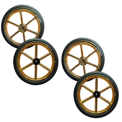 Zestaw kół 10 cali + 12 cali do wózka Junama Imperial | Piankowe, złote